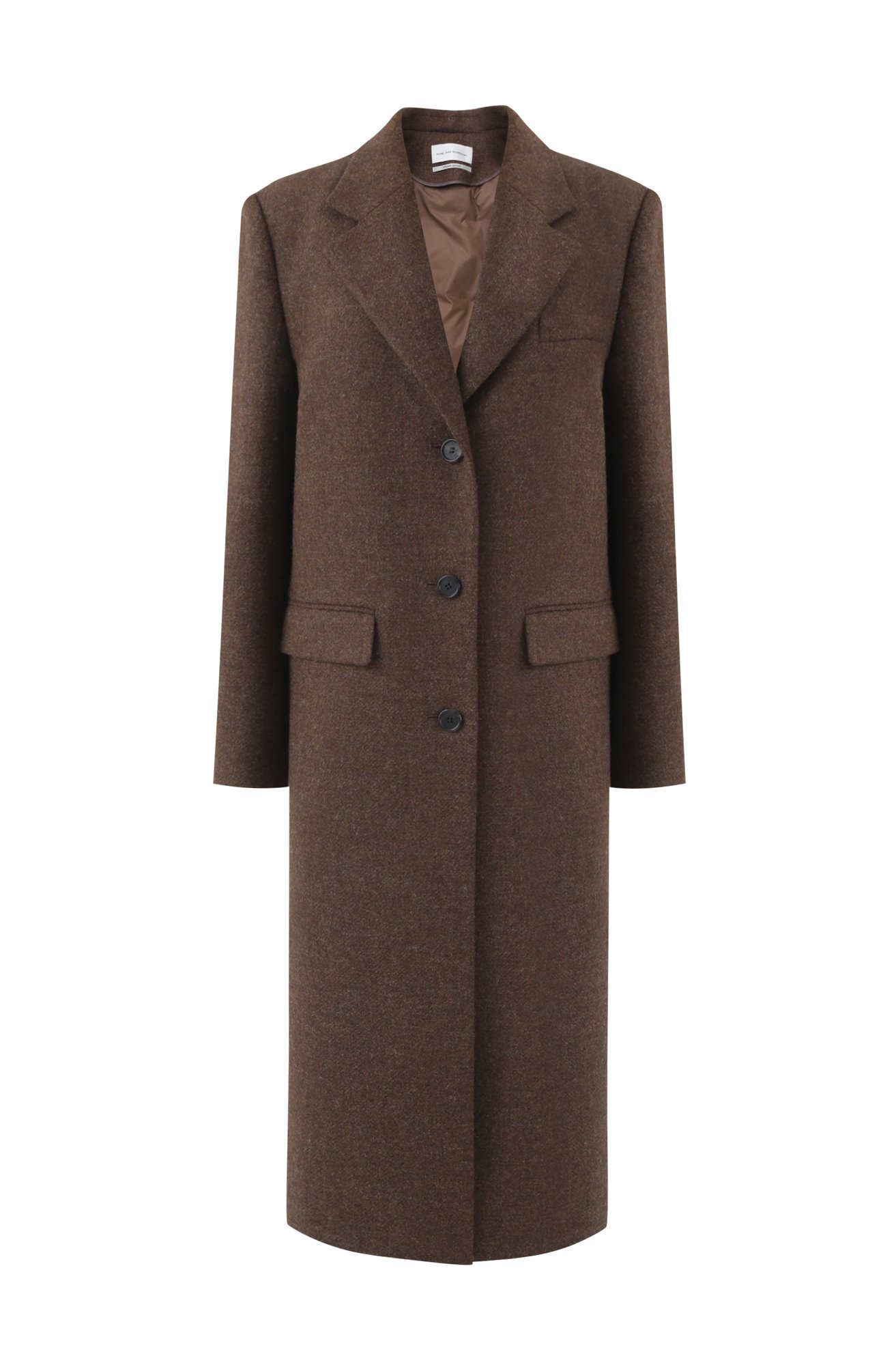 British Wool Coat with Detachable Duck Down Vest (BROWN)ATELIER EDITION 