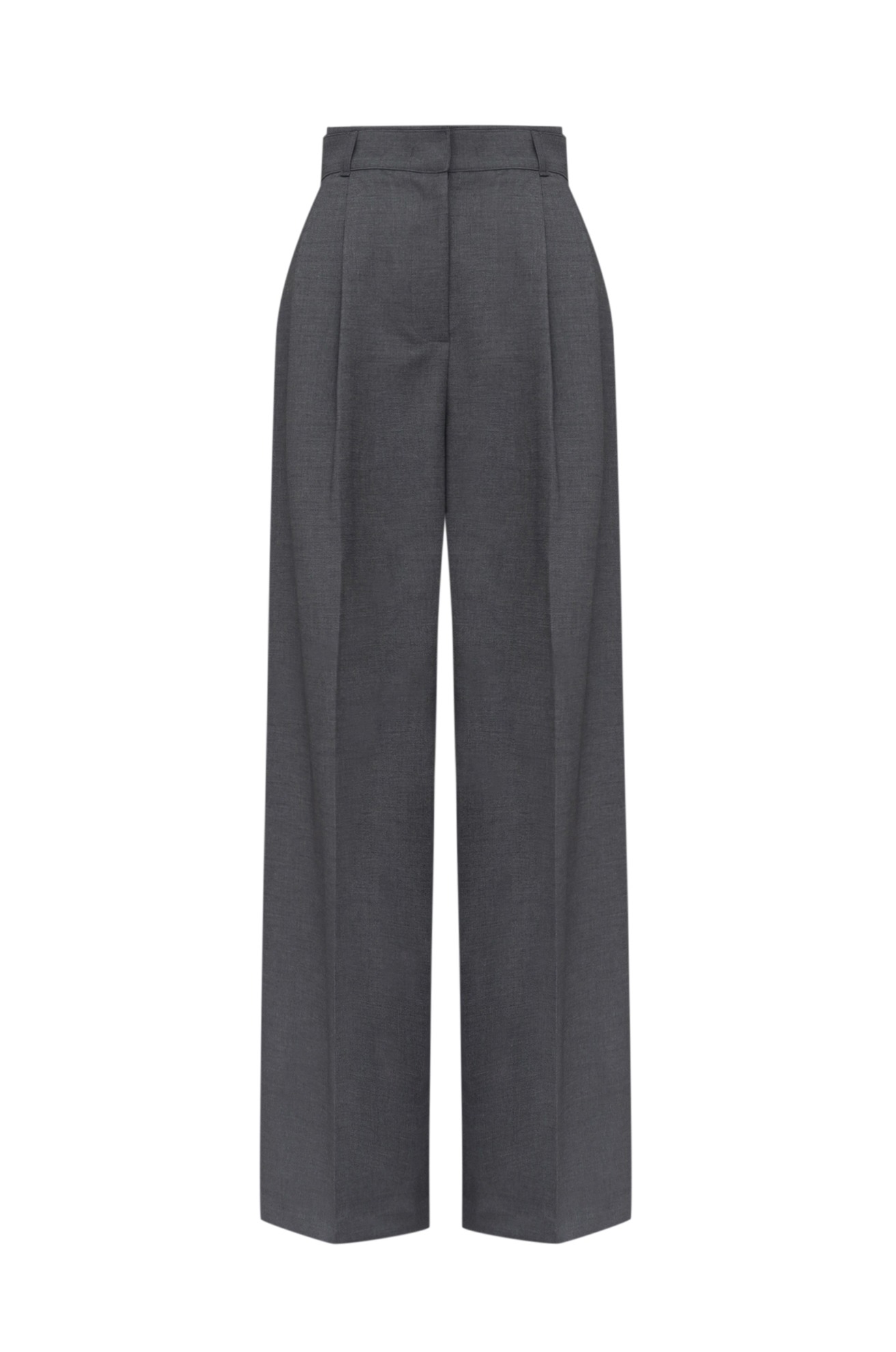 Two Pintuck Wide-Leg Trousers