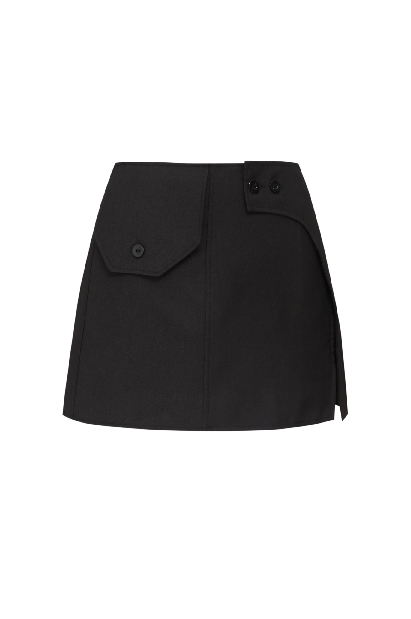 Low-Rise Black Mini Skirt