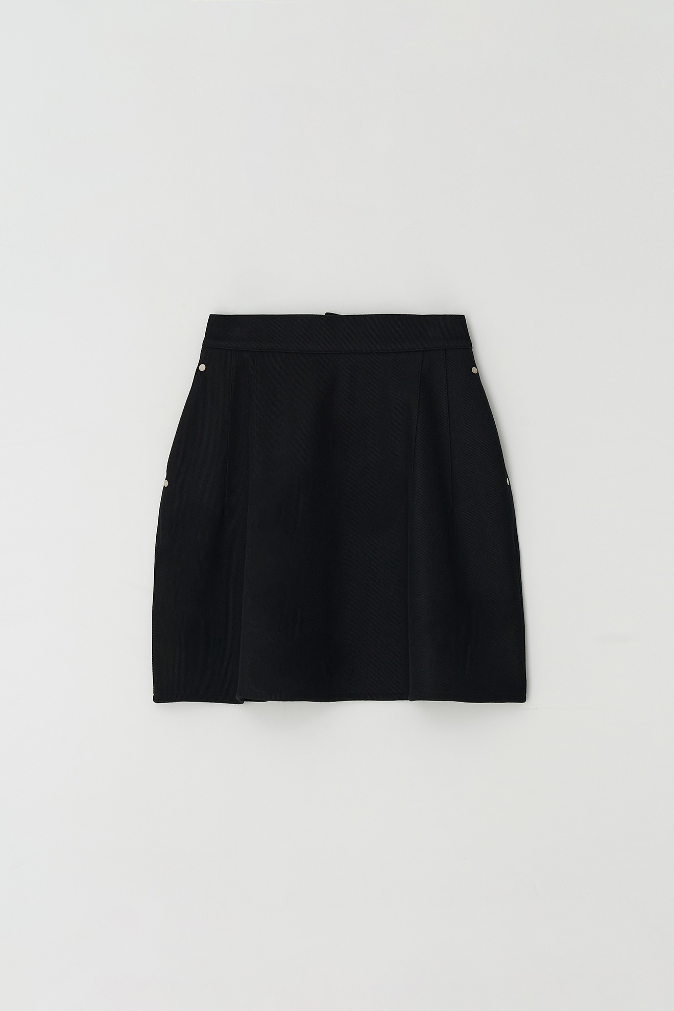 Pintuck Cotton Skirt (black)