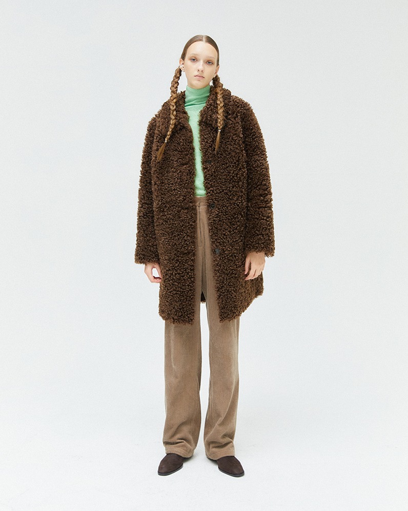 Eco Fur Coat (BROWN)