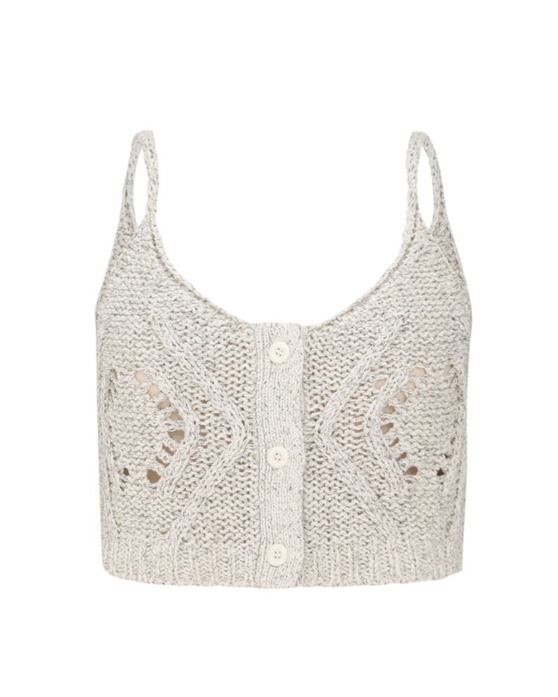 Knitted Button Bustier