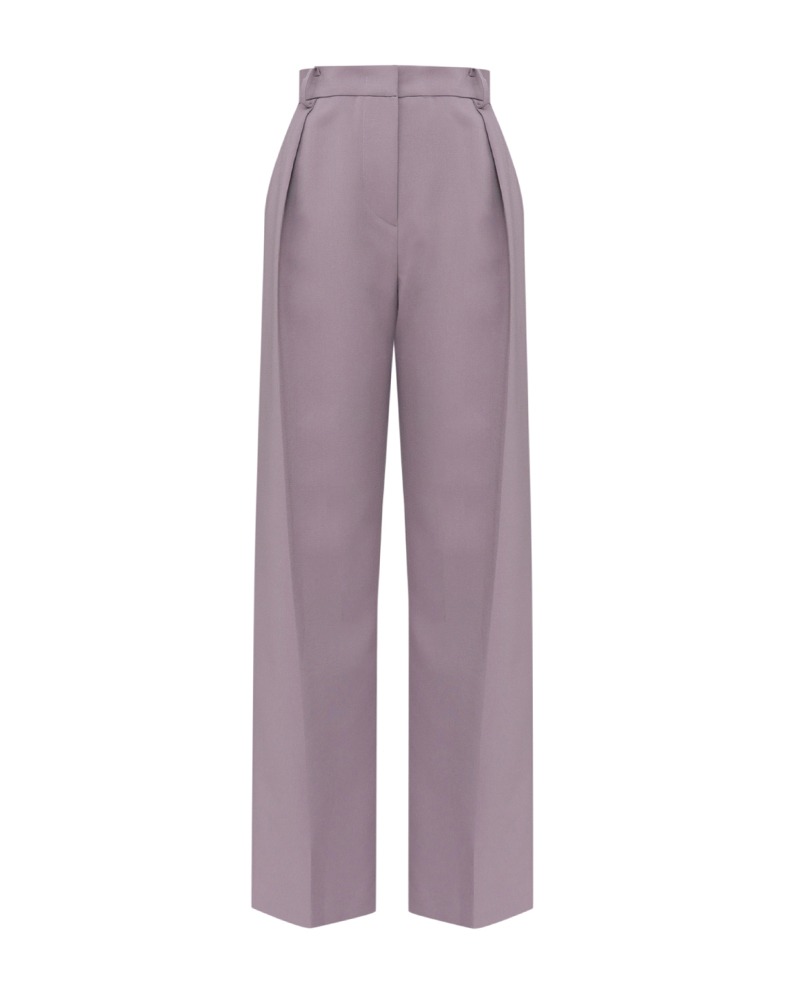 Simple Pintuck Trousers