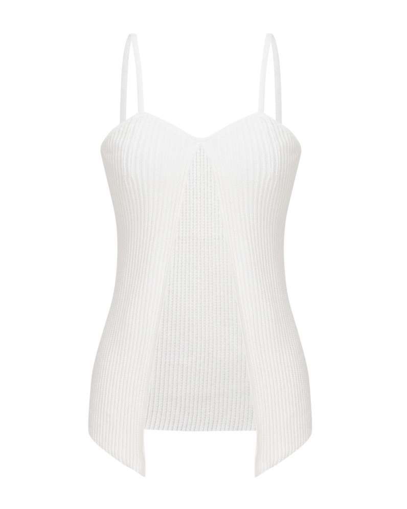 Ribbed Cut-Out Sleeveless Top  6/16 순차발송