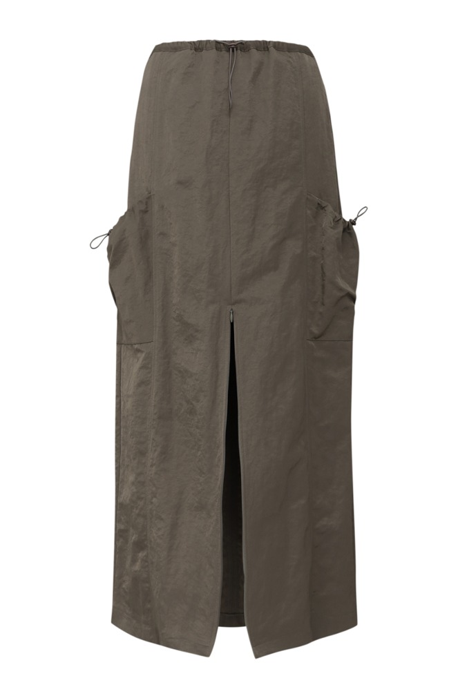 Long Nylon Pocket Skirt