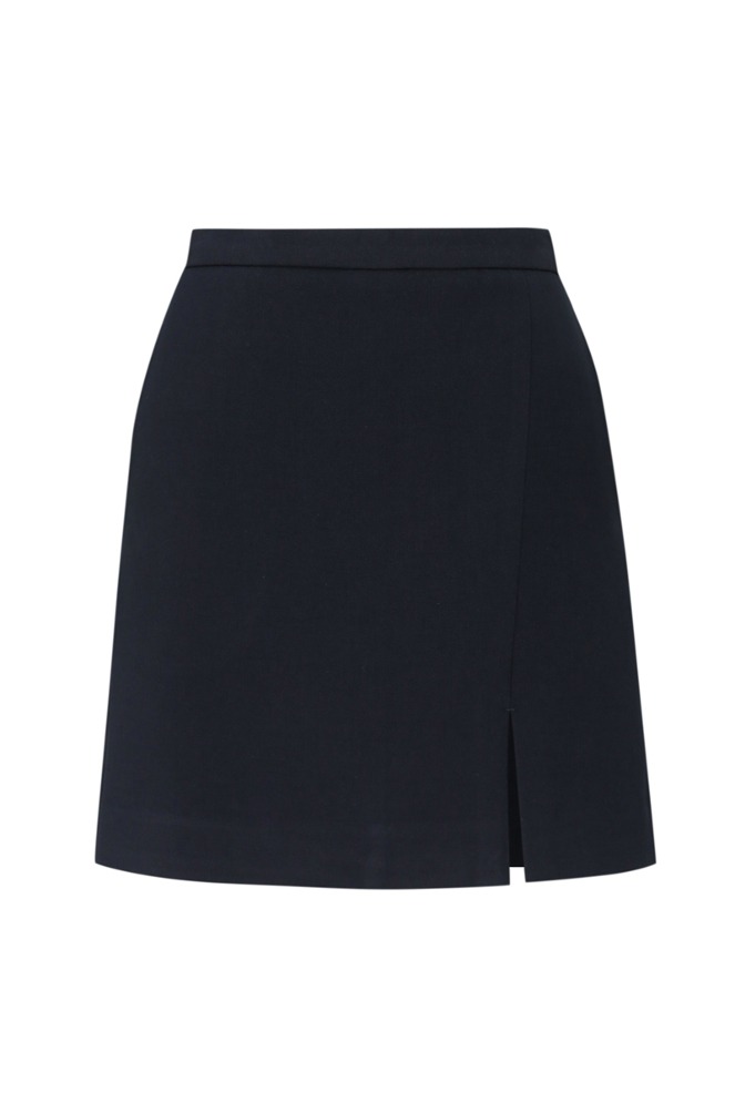 Diagonal Slit Mini Skirt