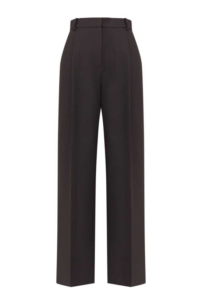 Pleated Straight Cut Trousers