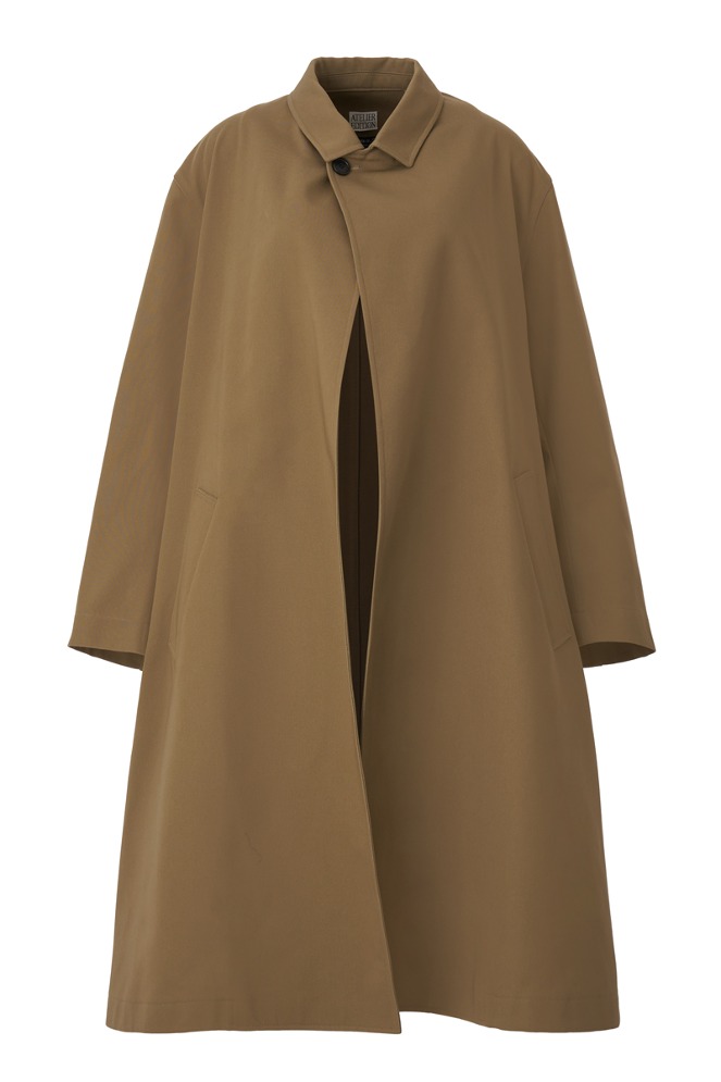 One Button Trench Coat (Beige)