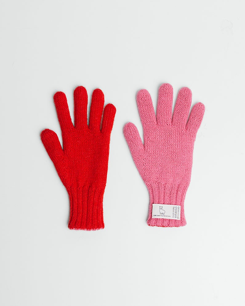 Baby Alpaca Handmade Gloves (Pink)