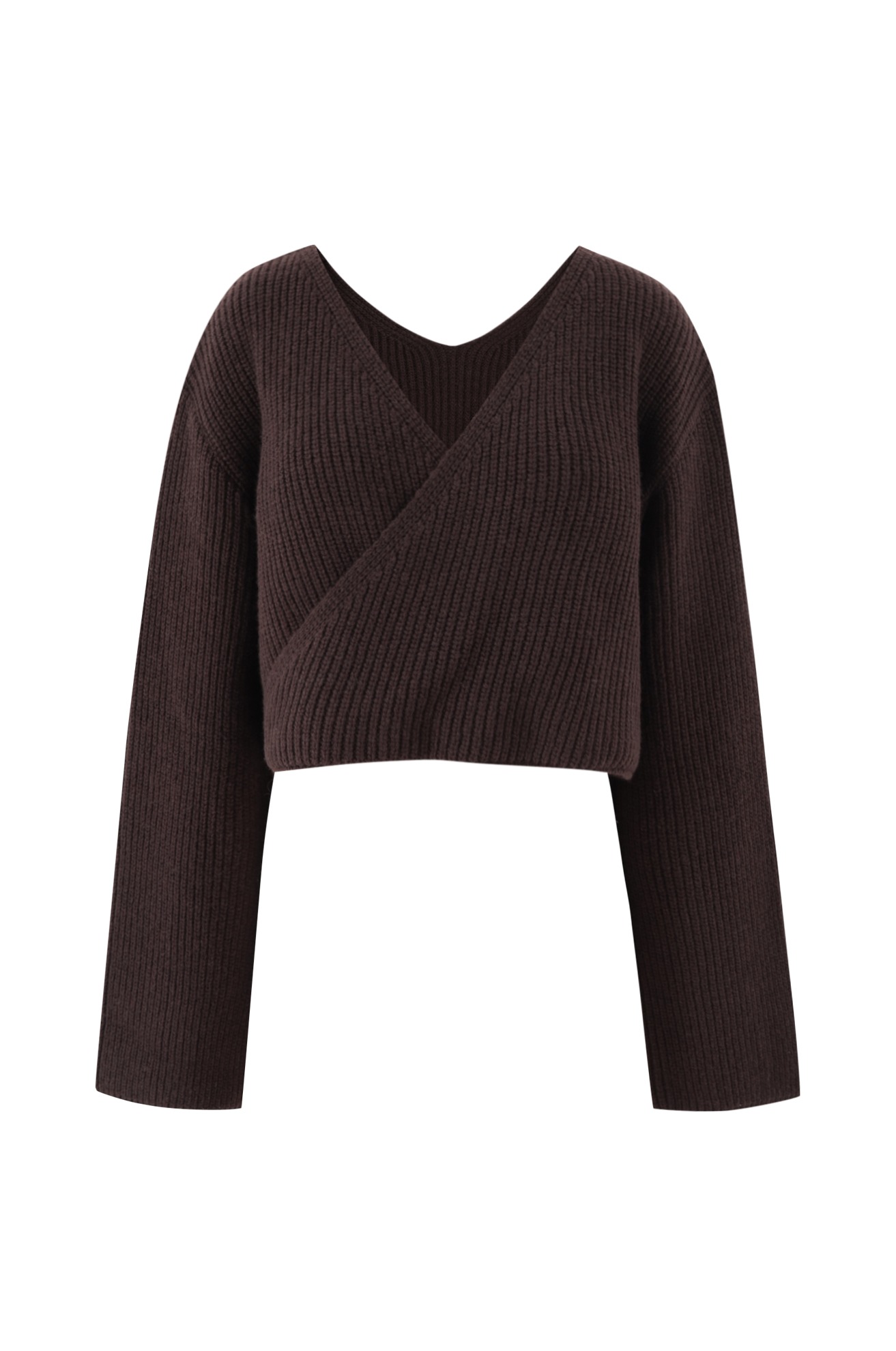 Extra Fine Wool Cross-Over Pullover