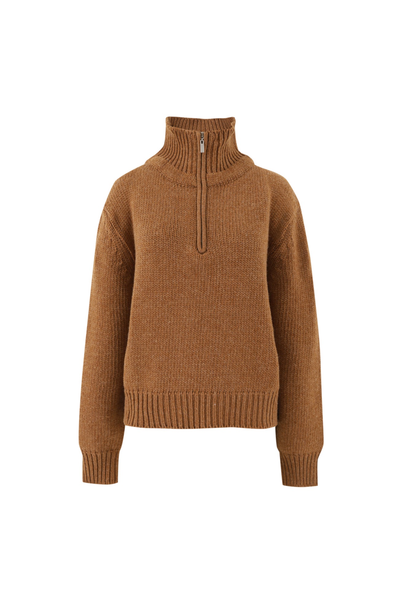 Turtleneck Zip-Up Sweater