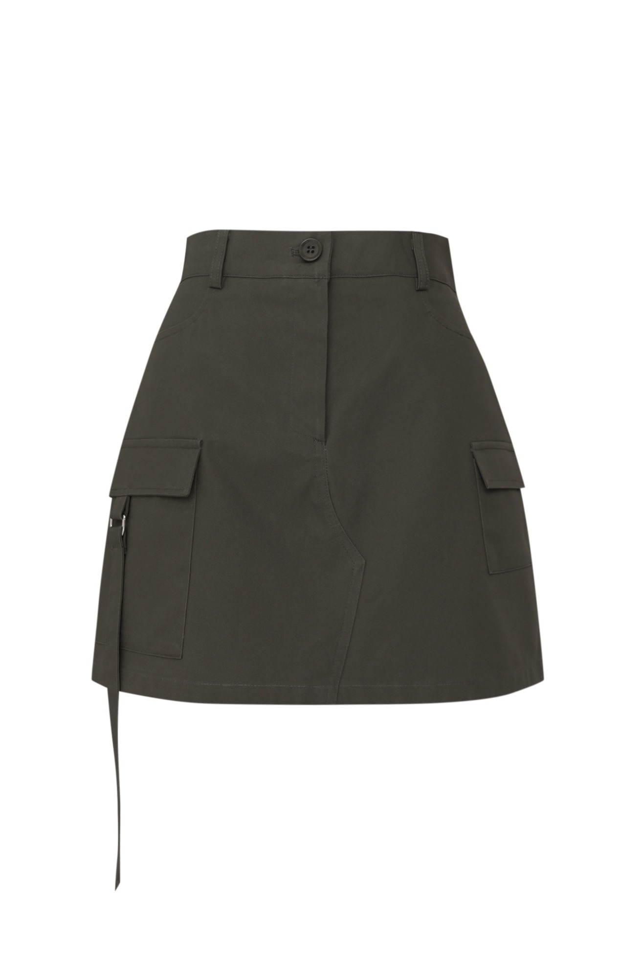 String Cargo Detail Mini Skirt