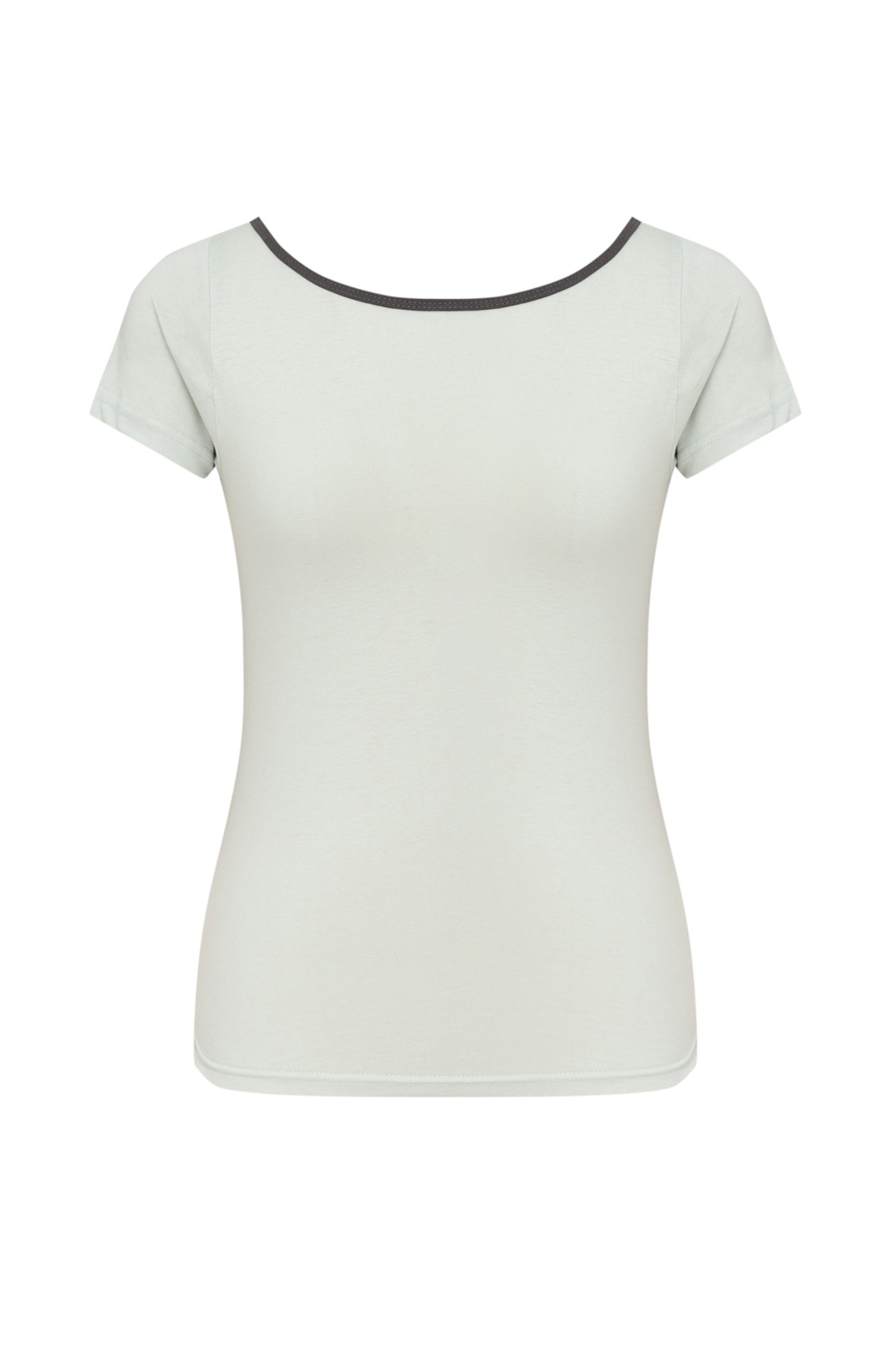 Two Tone Boat Neck Tee