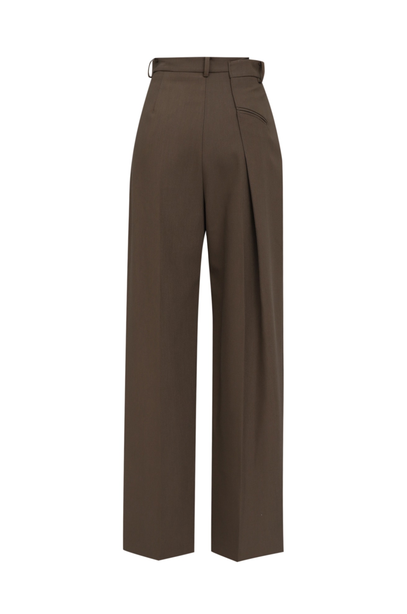 Asymmetrically Pleated Trousers