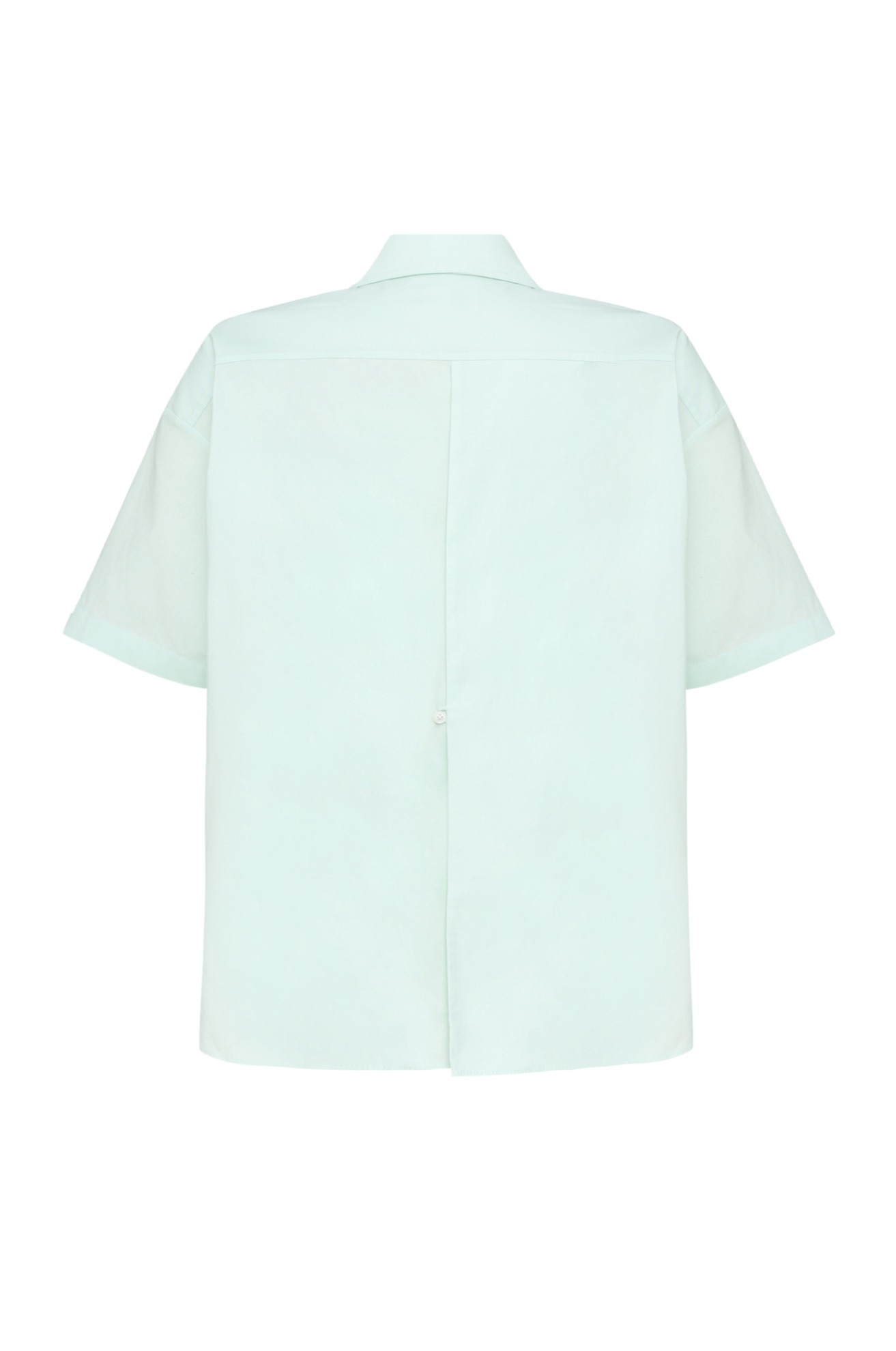 Hideable Button Short Sleeve Shirt (Mint)